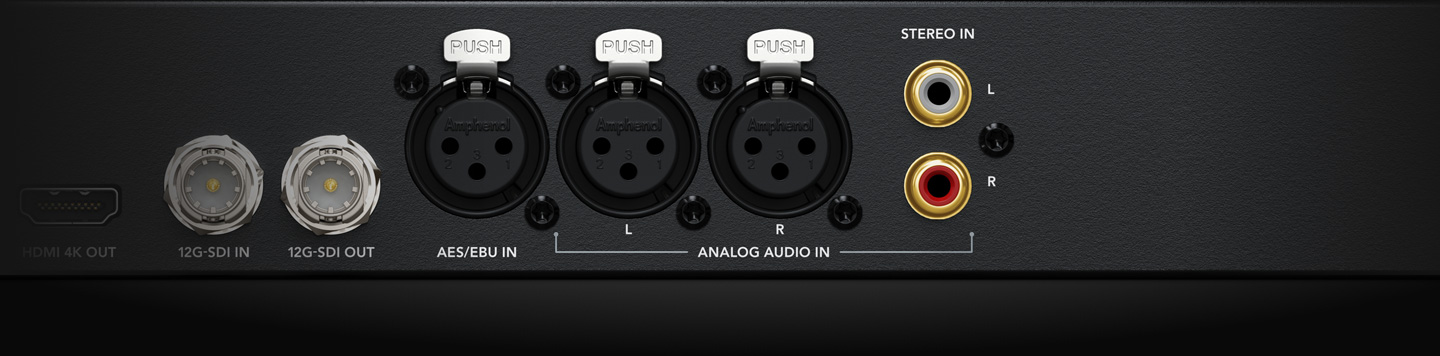 Monitor Analog and AES/EBU Audio Sources